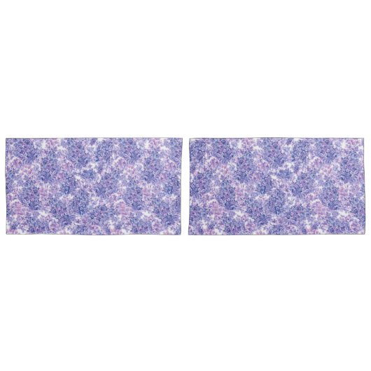 Lila bloemen met waterverf kussensloop (Voorkant-Set)