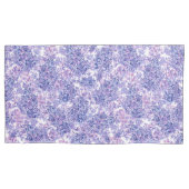 Lila bloemen met waterverf kussensloop (Voorkant-Links)