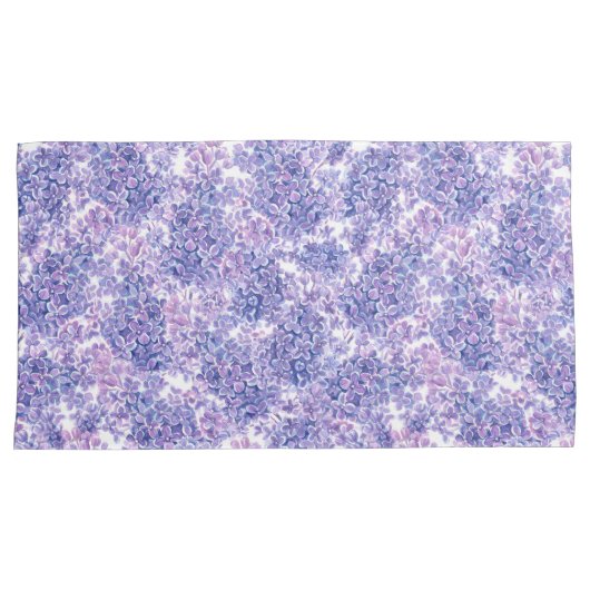 Lila bloemen met waterverf kussensloop (Voorkant-Rechts)