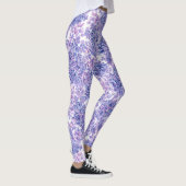 Lila bloemen met waterverf leggings (Rechts)