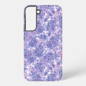 Lila bloemen met waterverf samsung galaxy hoesje (Achterkant)