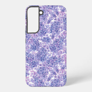 Lila bloemen met waterverf samsung galaxy hoesje