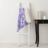 Lila bloemen met waterverf sherpa deken (In situ)