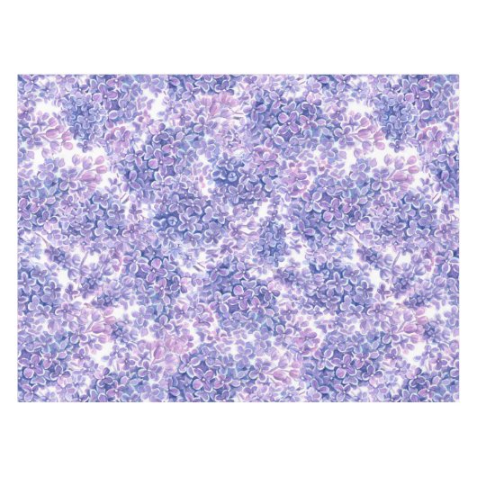Lila bloemen met waterverf tafelkleed (Voorkant (Horizontaal))