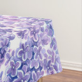 Lila bloemen met waterverf tafelkleed (Voorbeeld)
