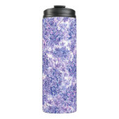 Lila bloemen met waterverf thermosbeker (Voorkant)