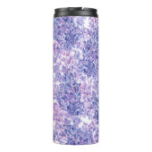 Lila bloemen met waterverf thermosbeker (Achterkant)