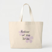 Lila bloemen moeder van de bruid grote tote bag (Voorkant)