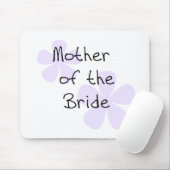 Lila bloemen moeder van de bruid muismat (Met muis)