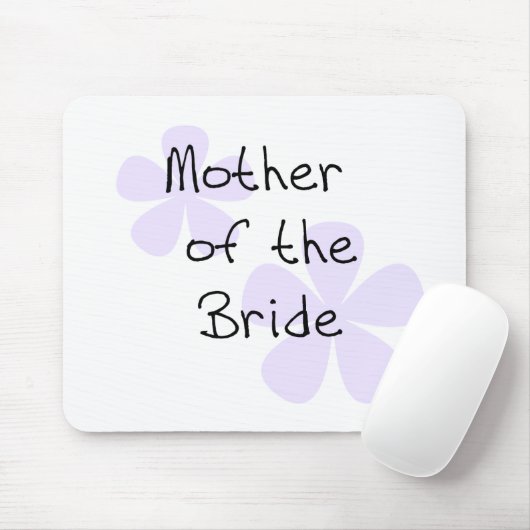 Lila bloemen moeder van de bruid muismat (Met muis)