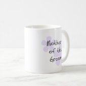 Lila bloemen Moeder van Groom Koffiemok (Voorkant rechts)