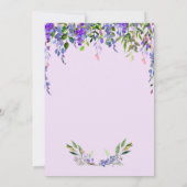 Lila Bloemen Moederdag Brunch Uitnodiging (Achterkant)