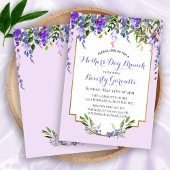 Lila Bloemen Moederdag Brunch Uitnodiging
