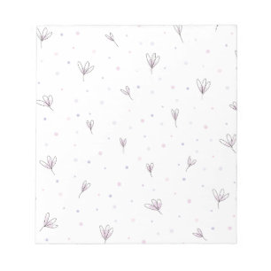 Lila bloemen notitieblok