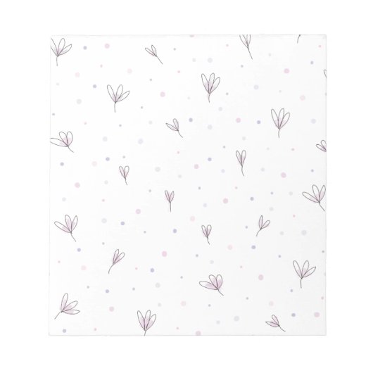 Lila bloemen notitieblok (Voorkant)