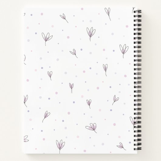 Lila bloemen notitieboek (Achterkant)