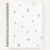 Lila bloemen notitieboek (Voorkant)