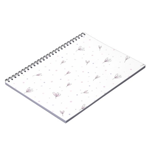 Lila bloemen notitieboek (Linkerzijde)