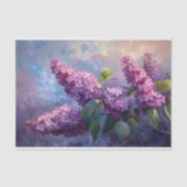  Lila Bloemen Olieverfschilderij Decoupage Tissuepapier (Voorkant)