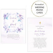 Lila bloemen Orthodoxe huwelijksgebed Kaart Plaatskaartje