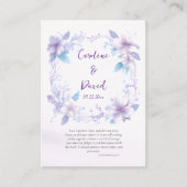 Lila bloemen Orthodoxe huwelijksgebed Kaart Plaatskaartje (Voorkant)