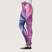 Lila bloemen Paarse en roze Leggings (Links)