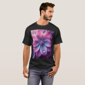 Lila bloemen Paarse en roze T-shirt (Voorkant volledig)