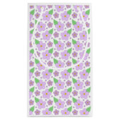 Lila Bloemen Patroon Gift Bag Klein Cadeauzakje (Achterkant)