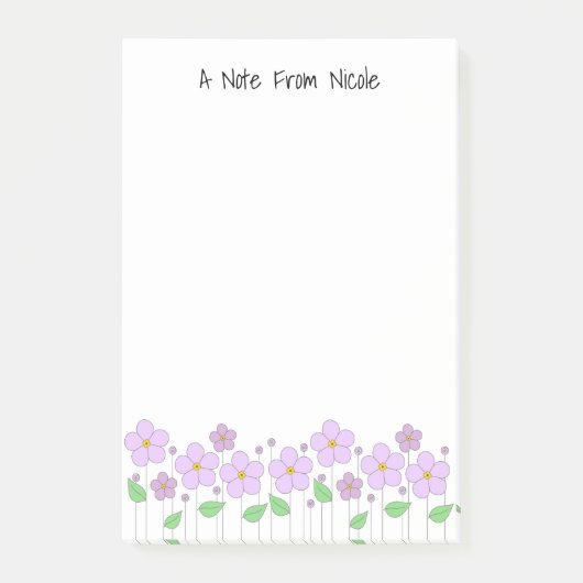 Lila Bloemen Post-it Notities Post-it® Notes (Voorkant)