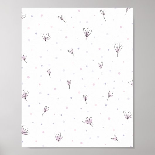 Lila bloemen poster (Voorkant)