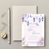 Lila Bloemen Ramadan Iftar Diner Uitnodiging