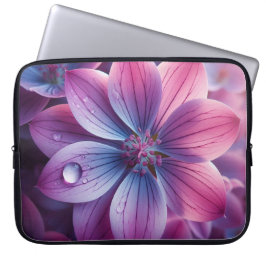 Lila Bloemen Roze en Paarse Laptop Sleeve