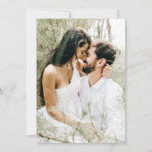 Lila bloemen | Rustic Script Bloemen bruiloft Kaart (Achterkant)