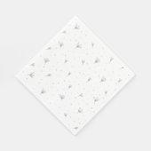 Lila bloemen servet (Hoek)