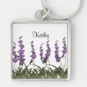 Lila bloemen sleutelhanger (Voorkant)