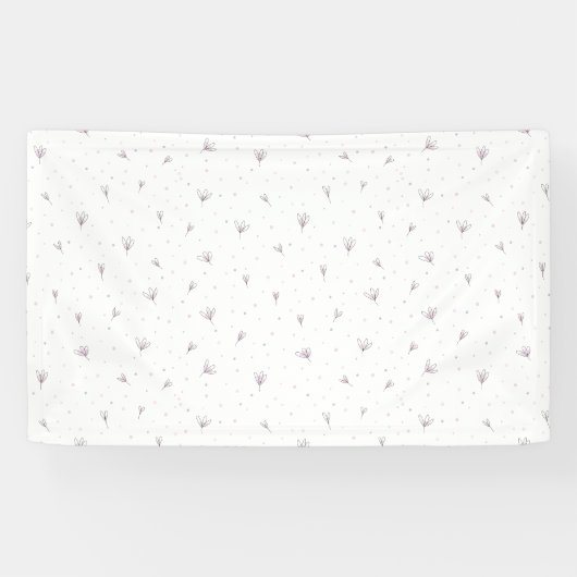 Lila bloemen spandoek (Horizontaal)