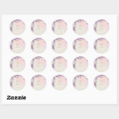 lila bloemen sticker (Vel)