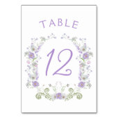 Lila Bloemen Tafelnummer (Achterkant)