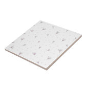 Lila bloemen tegeltje (Zijkant)