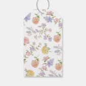 Lila Bloemen Vrijgezellenfeest Dank u Cadeaulabel (Achterkant)