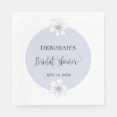 Lila Bloemen Vrijgezellenfeest Papier servet (Voorkant)