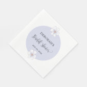 Lila Bloemen Vrijgezellenfeest Papier servet (Hoek)