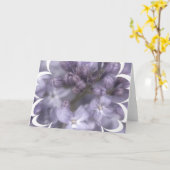 Lila bloemen Wenskaart Kaart (Gele Bloem)