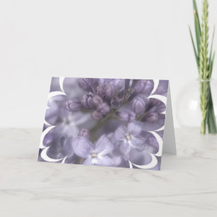 Lila bloemen Wenskaart Kaart