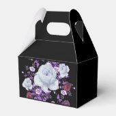 LILA BLOEMEN, ZWARTE ACHTERGROND BEDANKDOOSJES (Achterkant)