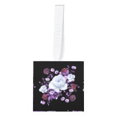 LILA BLOEMEN, ZWARTE ACHTERGROND DECORATIE (Voorkant)