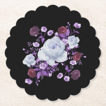 LILA BLOEMEN, ZWARTE ACHTERGROND