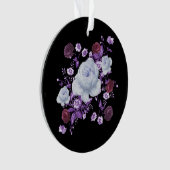 LILA BLOEMEN, ZWARTE ACHTERGROND ORNAMENT (voorkant)