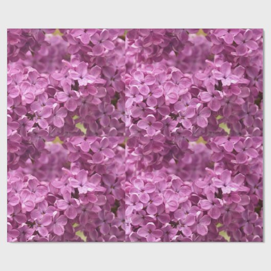 Lila bloemencapier cadeaupapier (Vlak)