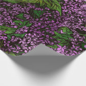 Lila bloemencapier cadeaupapier (Hoek)